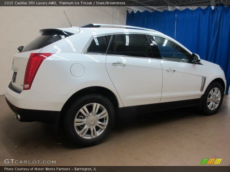 Platinum Ice Tricoat / Shale/Brownstone 2015 Cadillac SRX Luxury AWD