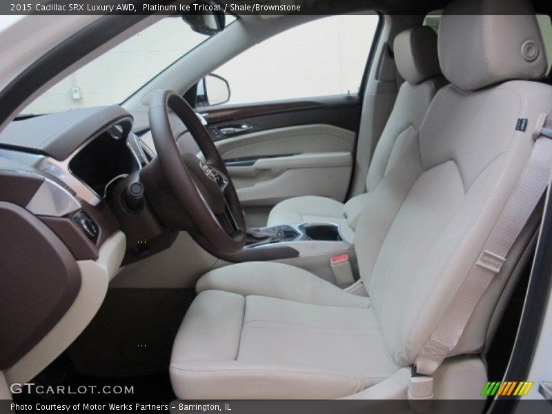 Platinum Ice Tricoat / Shale/Brownstone 2015 Cadillac SRX Luxury AWD