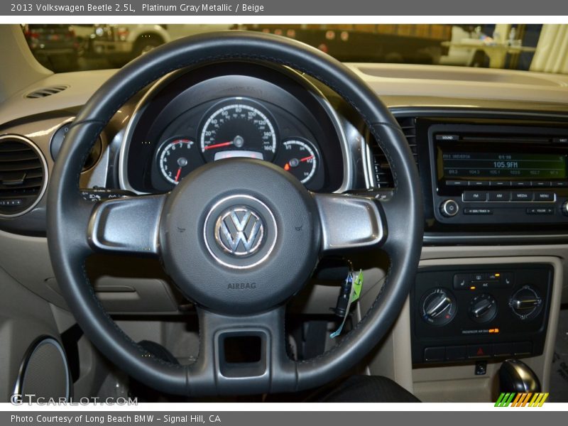 Platinum Gray Metallic / Beige 2013 Volkswagen Beetle 2.5L