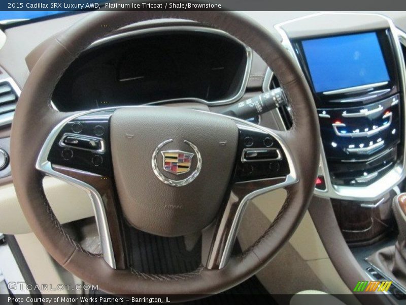 Platinum Ice Tricoat / Shale/Brownstone 2015 Cadillac SRX Luxury AWD