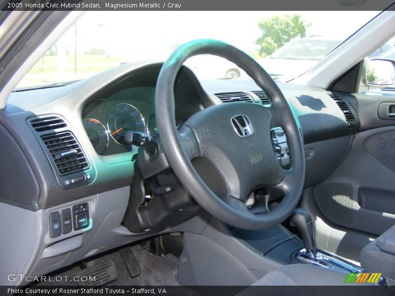 Magnesium Metallic / Gray 2005 Honda Civic Hybrid Sedan