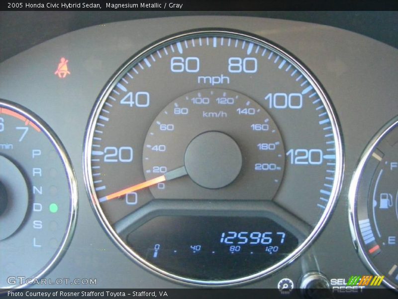 Magnesium Metallic / Gray 2005 Honda Civic Hybrid Sedan