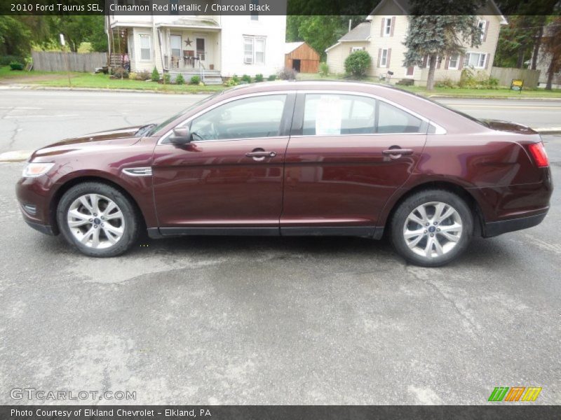 Cinnamon Red Metallic / Charcoal Black 2010 Ford Taurus SEL