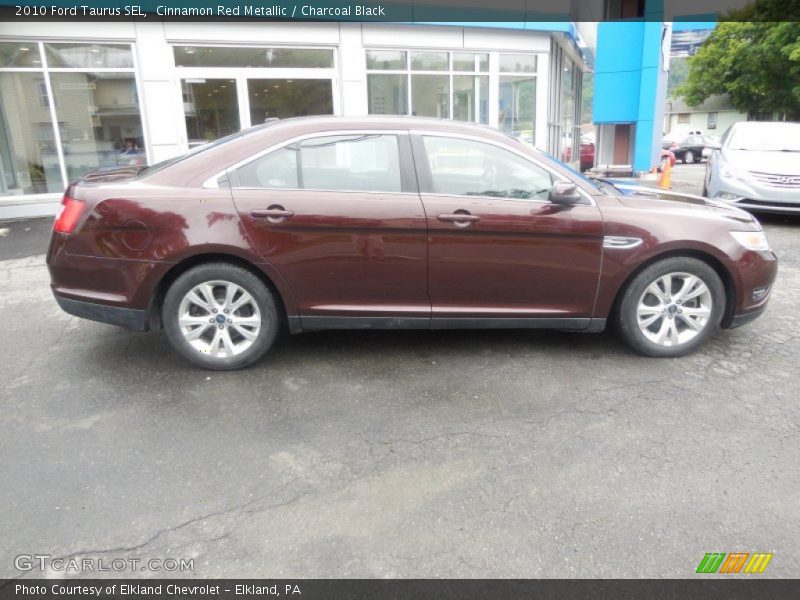 Cinnamon Red Metallic / Charcoal Black 2010 Ford Taurus SEL