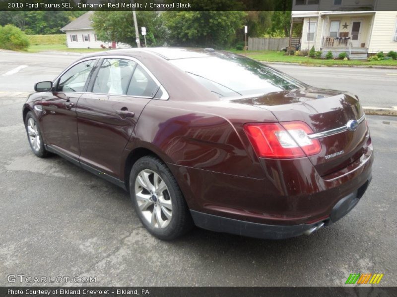 Cinnamon Red Metallic / Charcoal Black 2010 Ford Taurus SEL