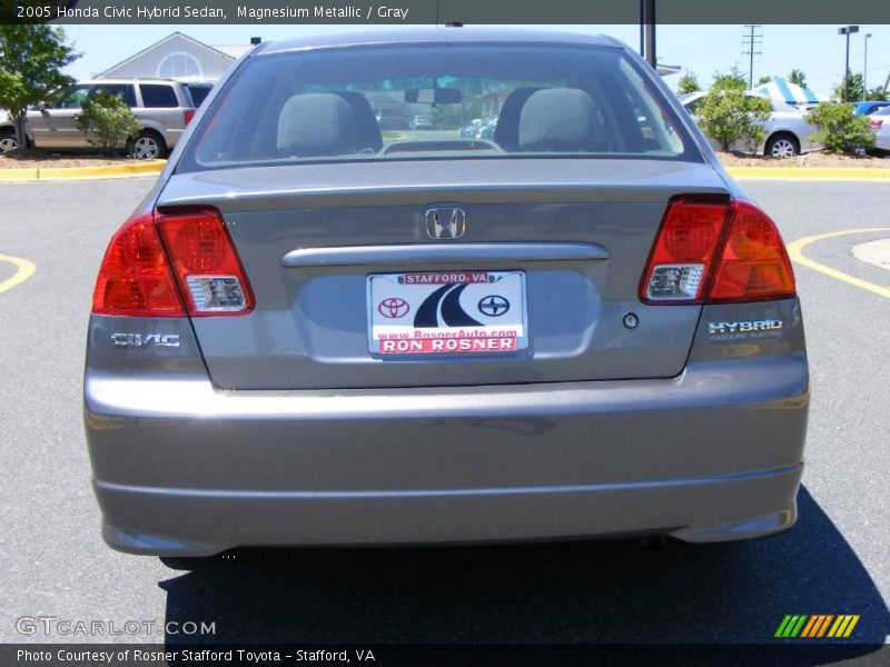 Magnesium Metallic / Gray 2005 Honda Civic Hybrid Sedan