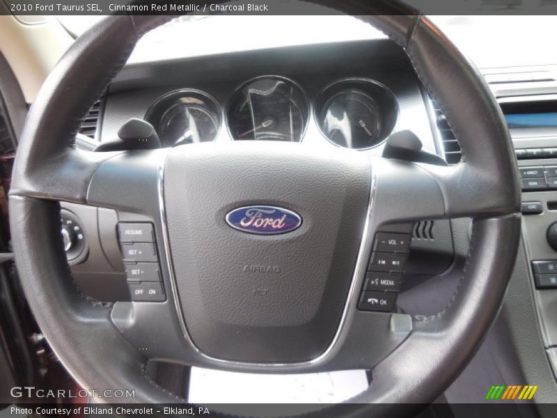Cinnamon Red Metallic / Charcoal Black 2010 Ford Taurus SEL