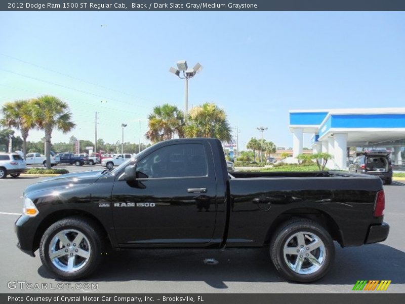 Black / Dark Slate Gray/Medium Graystone 2012 Dodge Ram 1500 ST Regular Cab