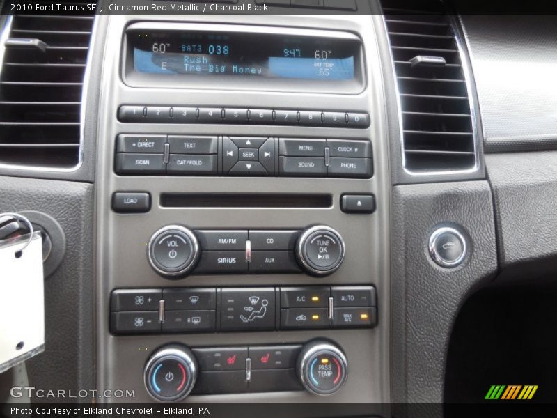 Cinnamon Red Metallic / Charcoal Black 2010 Ford Taurus SEL