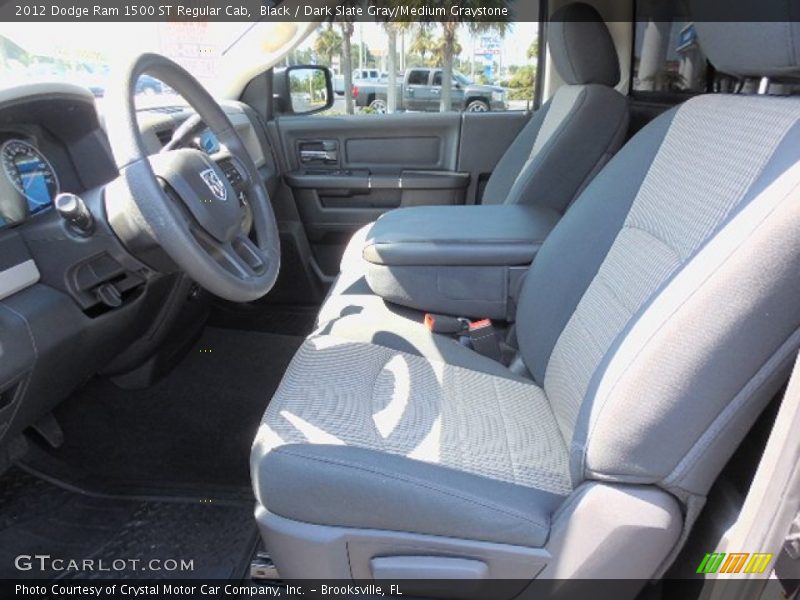 Black / Dark Slate Gray/Medium Graystone 2012 Dodge Ram 1500 ST Regular Cab