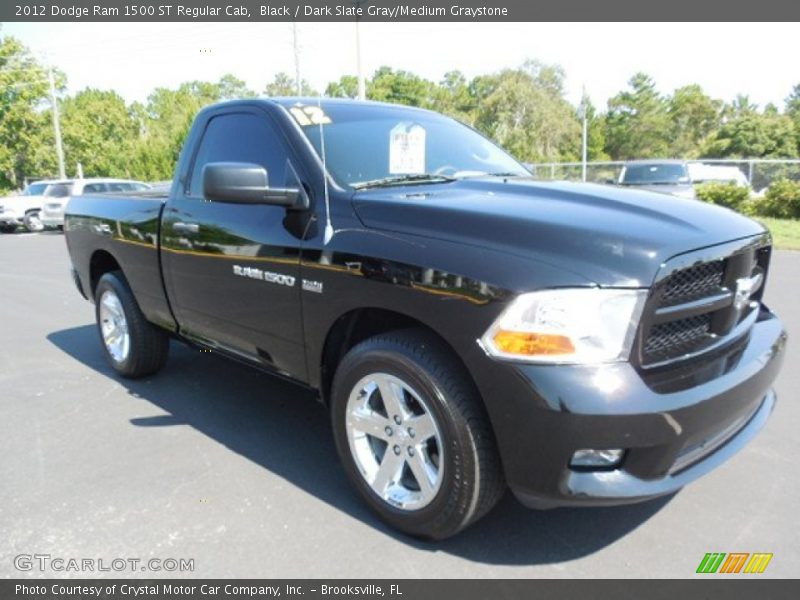 Black / Dark Slate Gray/Medium Graystone 2012 Dodge Ram 1500 ST Regular Cab