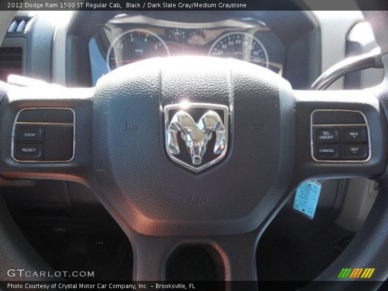 Black / Dark Slate Gray/Medium Graystone 2012 Dodge Ram 1500 ST Regular Cab