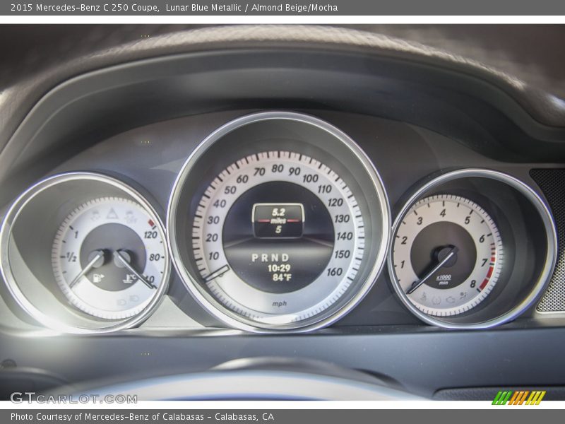 Lunar Blue Metallic / Almond Beige/Mocha 2015 Mercedes-Benz C 250 Coupe