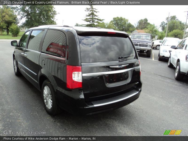 Brilliant Black Crystal Pearl / Black/Light Graystone 2015 Chrysler Town & Country Limited Platinum