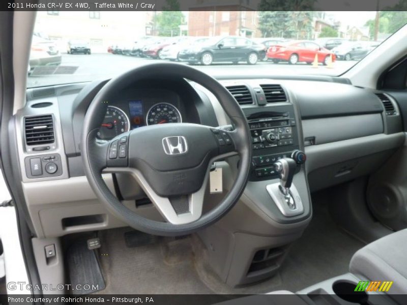 Taffeta White / Gray 2011 Honda CR-V EX 4WD