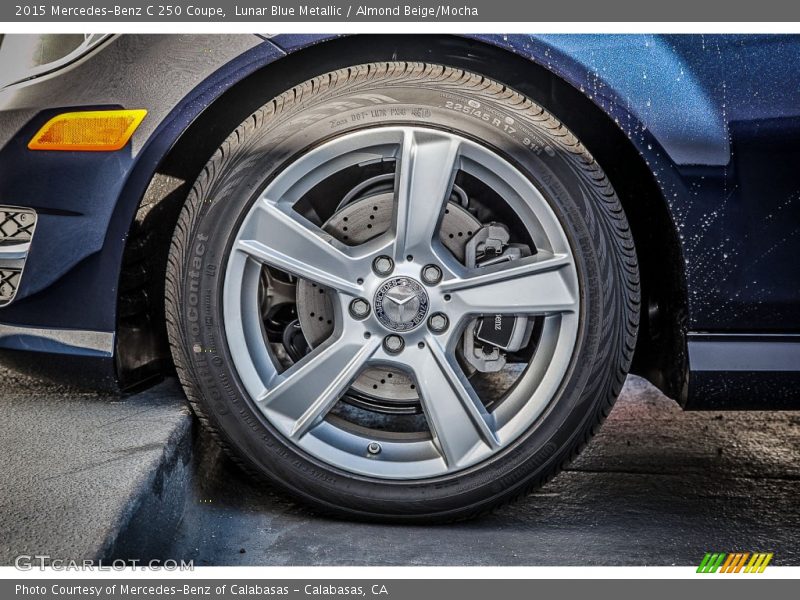 Lunar Blue Metallic / Almond Beige/Mocha 2015 Mercedes-Benz C 250 Coupe
