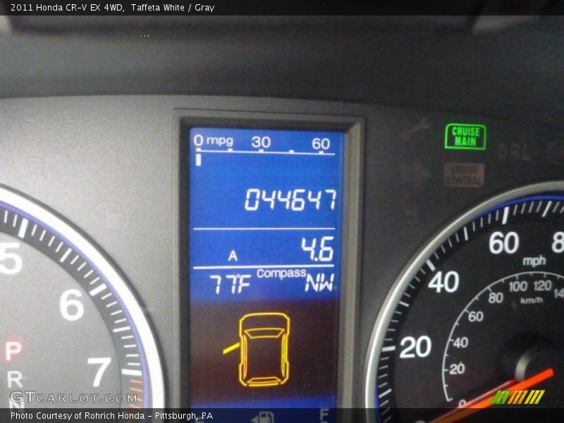 Taffeta White / Gray 2011 Honda CR-V EX 4WD