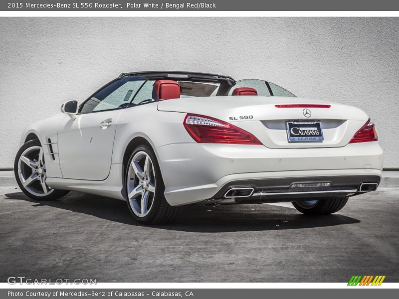 Polar White / Bengal Red/Black 2015 Mercedes-Benz SL 550 Roadster