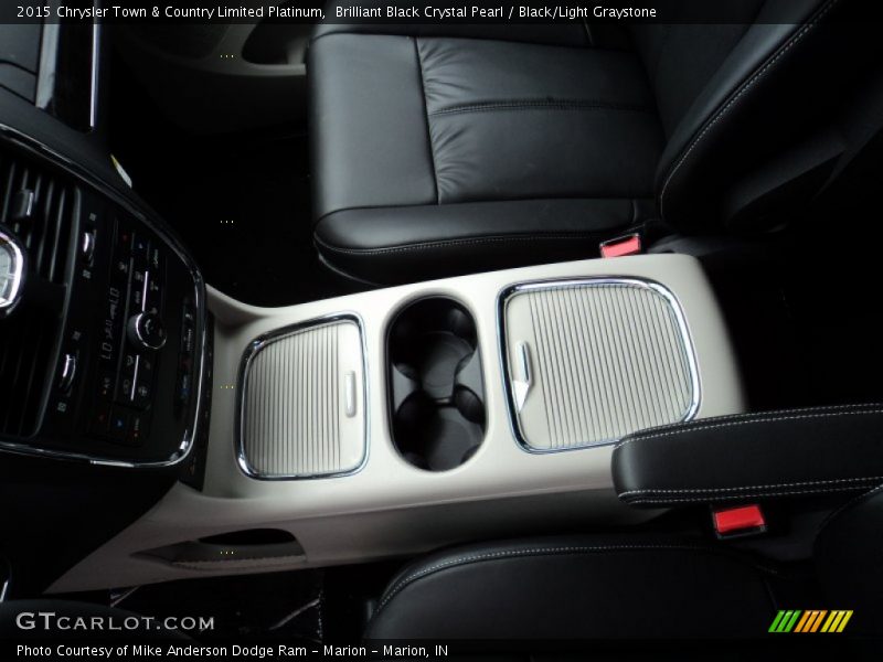Brilliant Black Crystal Pearl / Black/Light Graystone 2015 Chrysler Town & Country Limited Platinum