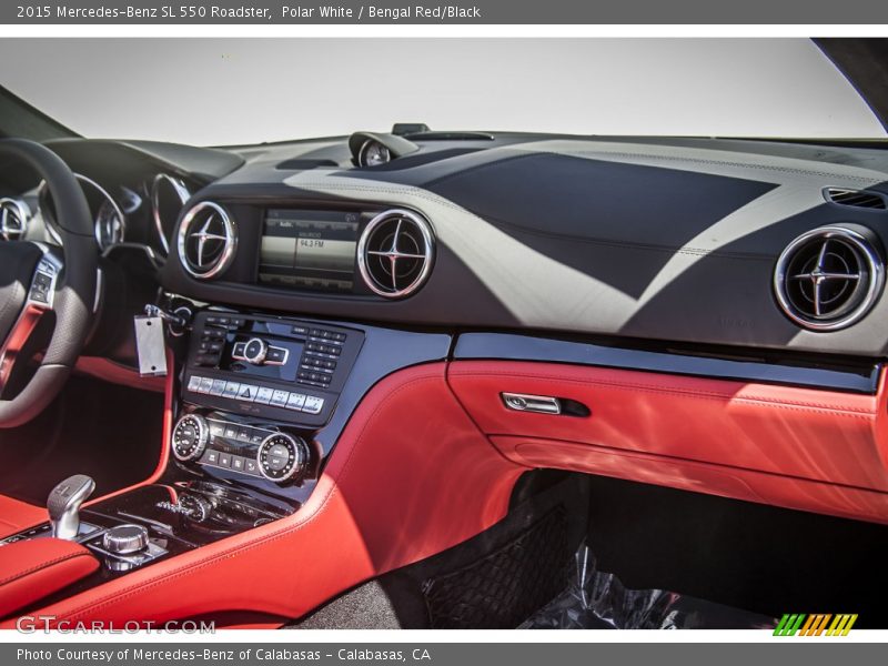 Polar White / Bengal Red/Black 2015 Mercedes-Benz SL 550 Roadster