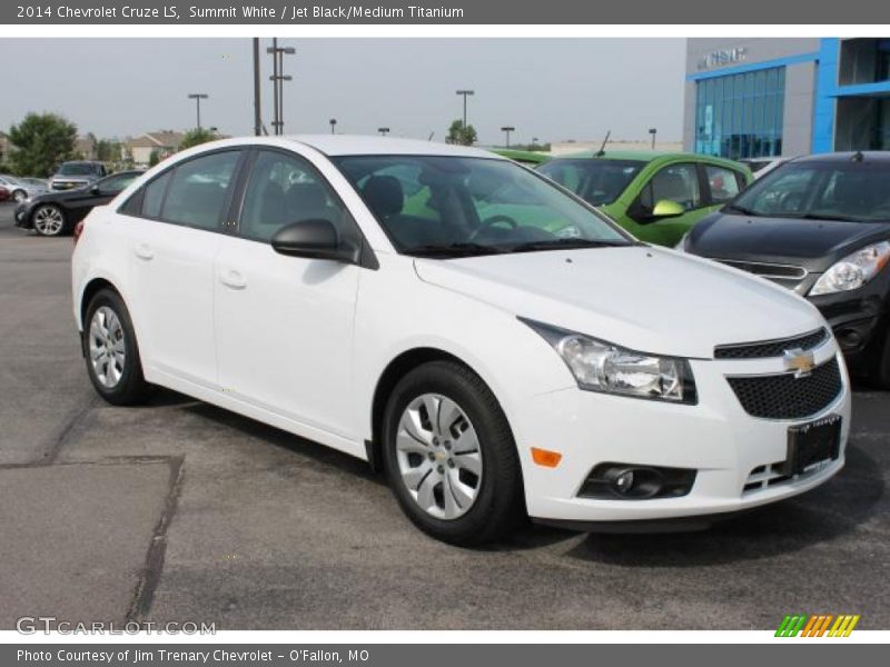 Summit White / Jet Black/Medium Titanium 2014 Chevrolet Cruze LS