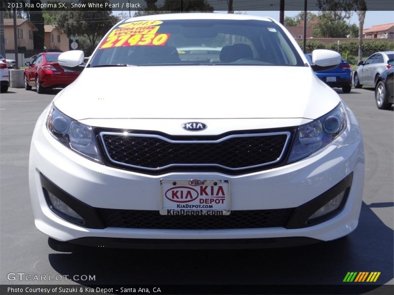 Snow White Pearl / Black 2013 Kia Optima SX
