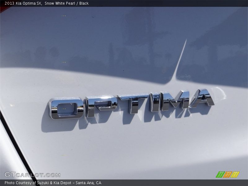 Snow White Pearl / Black 2013 Kia Optima SX