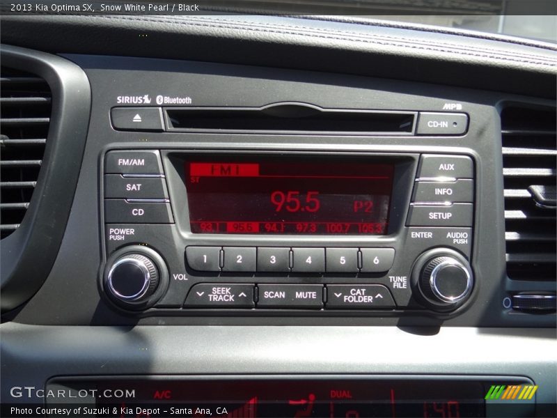 Snow White Pearl / Black 2013 Kia Optima SX
