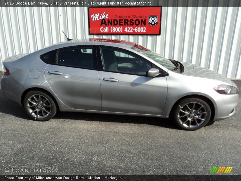 Billet Silver Metallic / Black/Light Tungsten Accent Stitching 2015 Dodge Dart Rallye