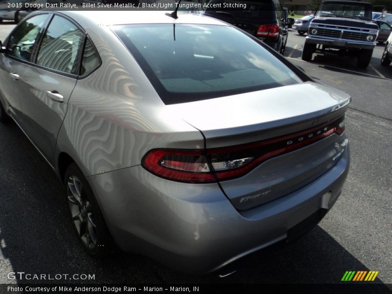 Billet Silver Metallic / Black/Light Tungsten Accent Stitching 2015 Dodge Dart Rallye