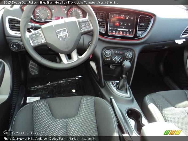 Billet Silver Metallic / Black/Light Tungsten Accent Stitching 2015 Dodge Dart Rallye