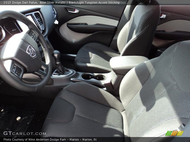 Billet Silver Metallic / Black/Light Tungsten Accent Stitching 2015 Dodge Dart Rallye