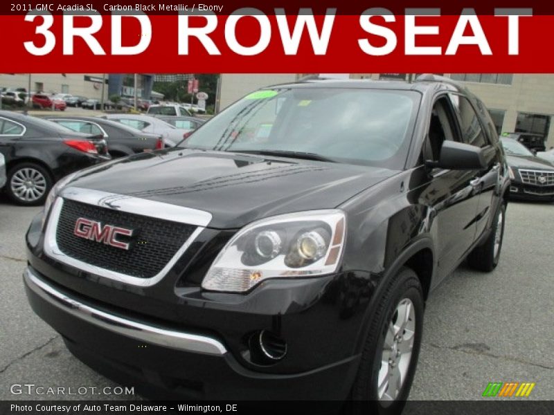 Carbon Black Metallic / Ebony 2011 GMC Acadia SL