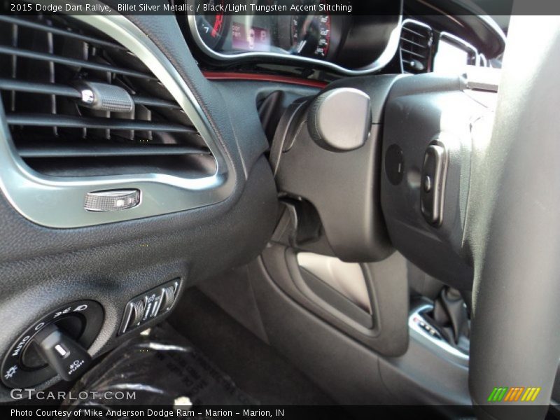 Billet Silver Metallic / Black/Light Tungsten Accent Stitching 2015 Dodge Dart Rallye