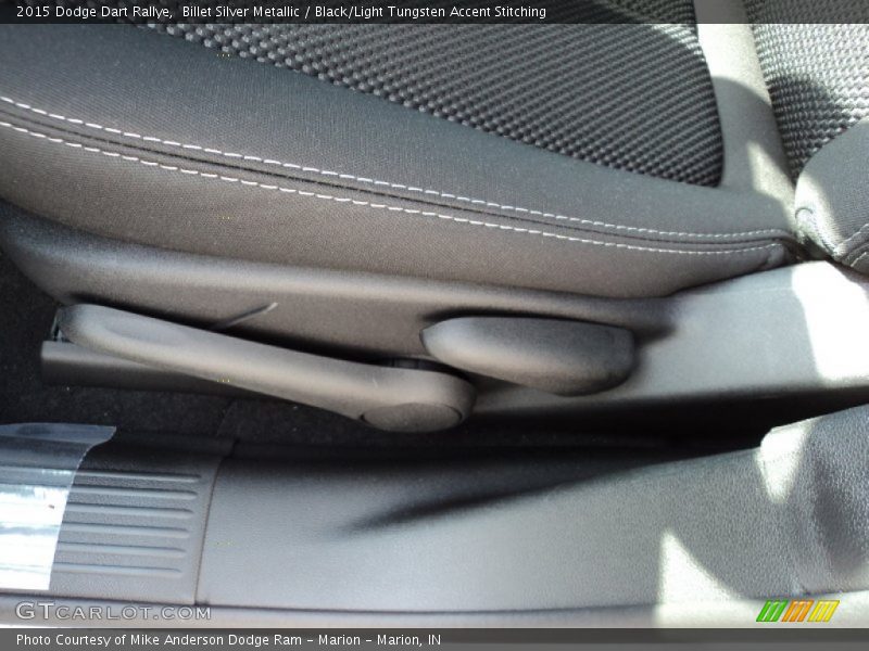 Billet Silver Metallic / Black/Light Tungsten Accent Stitching 2015 Dodge Dart Rallye