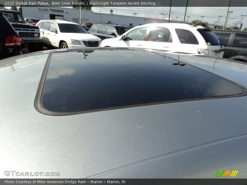 Billet Silver Metallic / Black/Light Tungsten Accent Stitching 2015 Dodge Dart Rallye