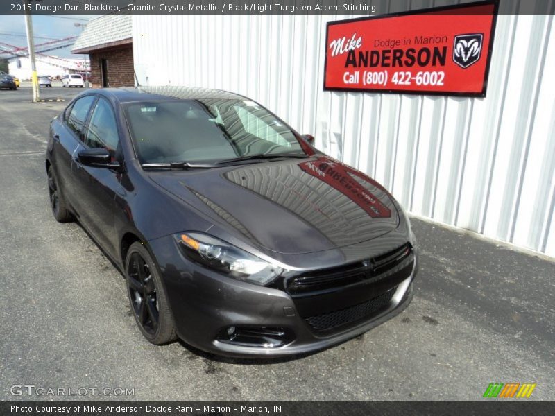 Granite Crystal Metallic / Black/Light Tungsten Accent Stitching 2015 Dodge Dart Blacktop