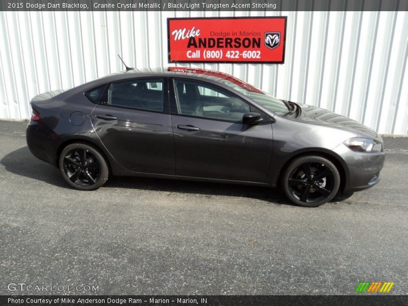 Granite Crystal Metallic / Black/Light Tungsten Accent Stitching 2015 Dodge Dart Blacktop