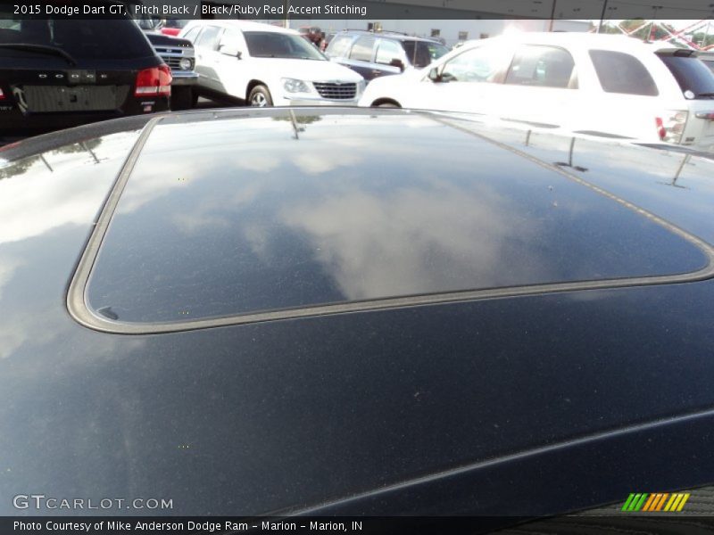 Pitch Black / Black/Ruby Red Accent Stitching 2015 Dodge Dart GT