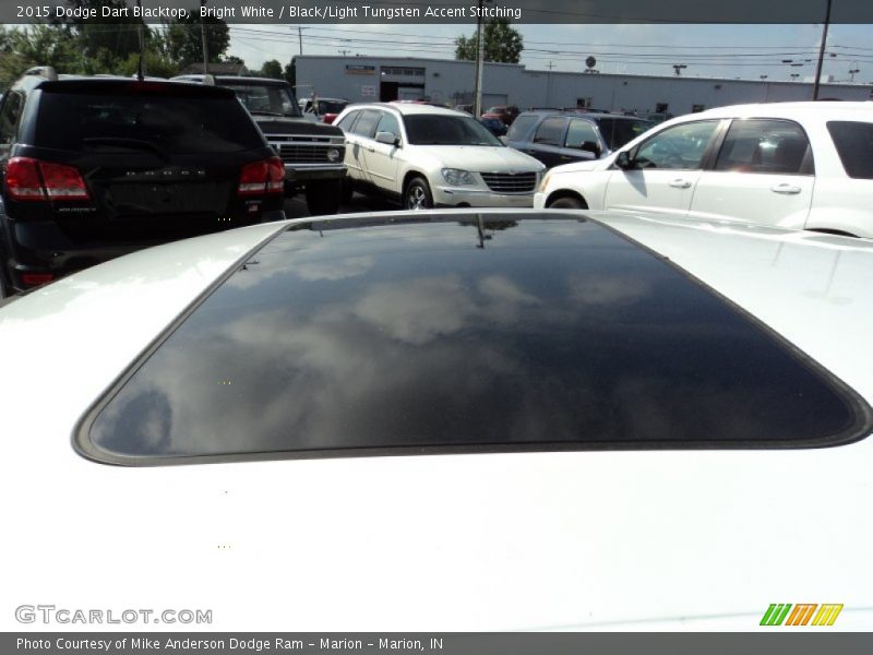 Bright White / Black/Light Tungsten Accent Stitching 2015 Dodge Dart Blacktop