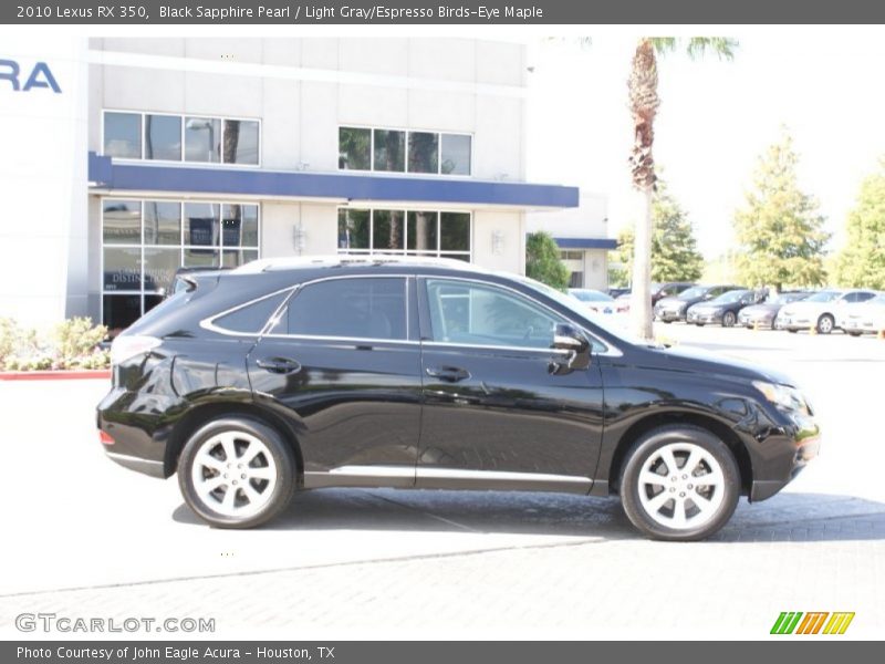 Black Sapphire Pearl / Light Gray/Espresso Birds-Eye Maple 2010 Lexus RX 350
