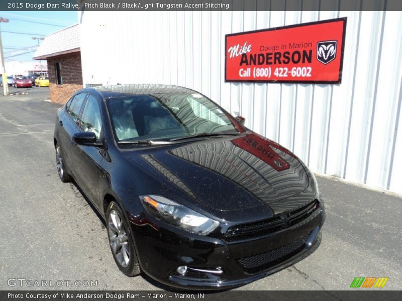 Pitch Black / Black/Light Tungsten Accent Stitching 2015 Dodge Dart Rallye