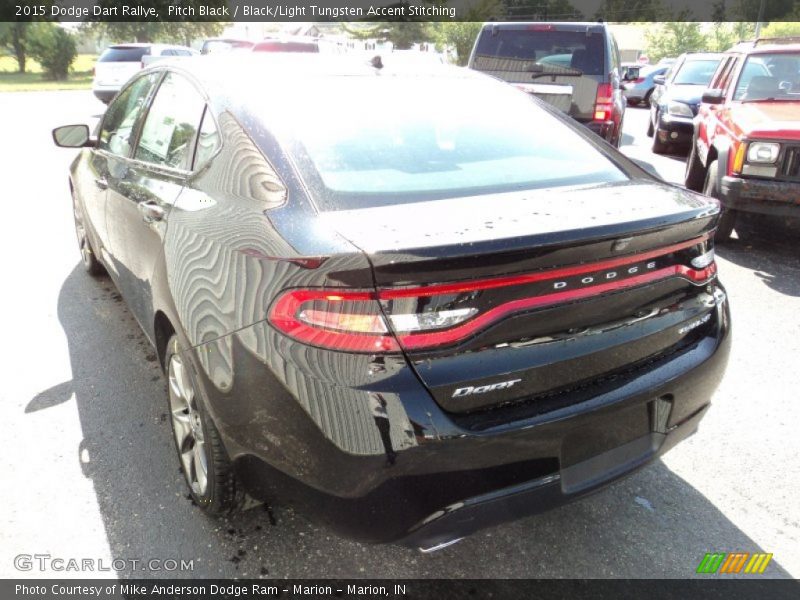 Pitch Black / Black/Light Tungsten Accent Stitching 2015 Dodge Dart Rallye