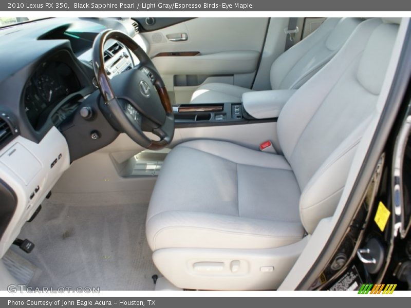 Black Sapphire Pearl / Light Gray/Espresso Birds-Eye Maple 2010 Lexus RX 350