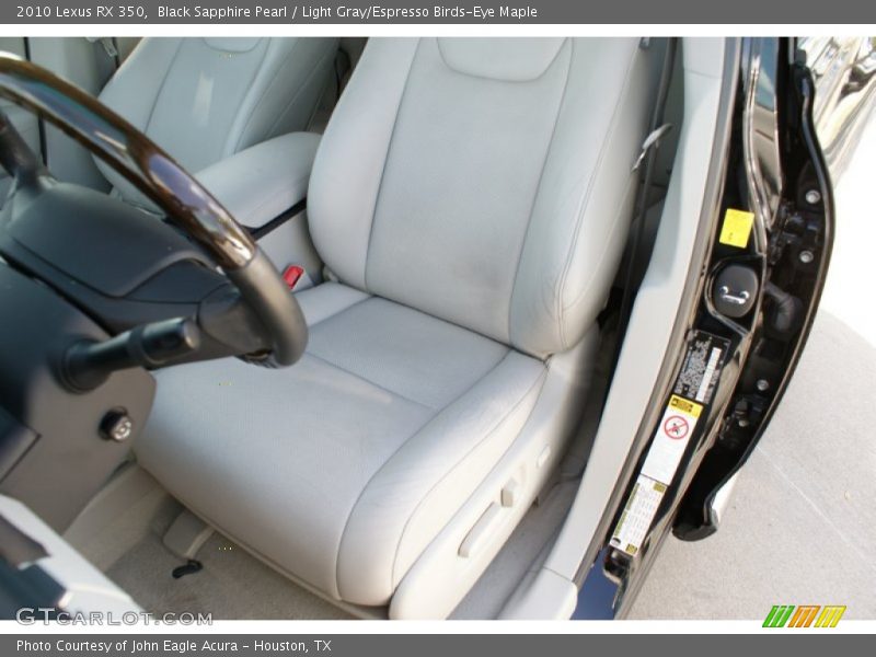 Black Sapphire Pearl / Light Gray/Espresso Birds-Eye Maple 2010 Lexus RX 350