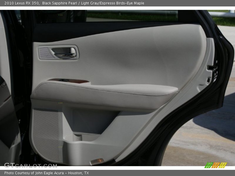 Black Sapphire Pearl / Light Gray/Espresso Birds-Eye Maple 2010 Lexus RX 350
