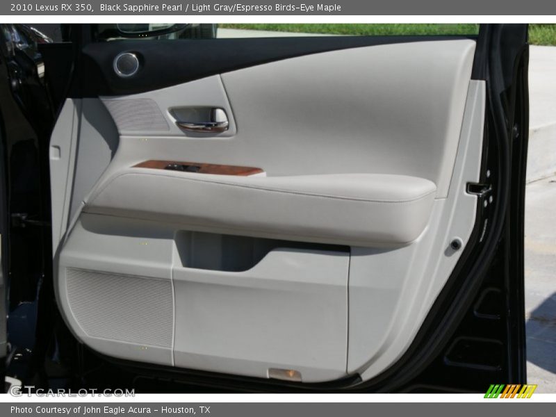 Black Sapphire Pearl / Light Gray/Espresso Birds-Eye Maple 2010 Lexus RX 350