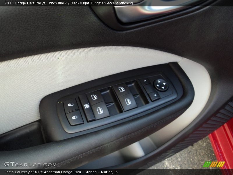 Pitch Black / Black/Light Tungsten Accent Stitching 2015 Dodge Dart Rallye