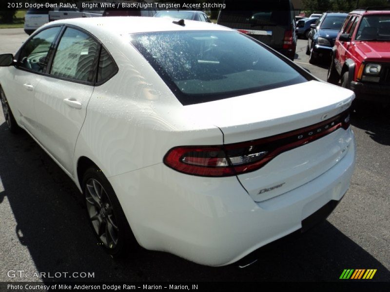 Bright White / Black/Light Tungsten Accent Stitching 2015 Dodge Dart Rallye