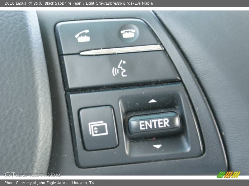 Black Sapphire Pearl / Light Gray/Espresso Birds-Eye Maple 2010 Lexus RX 350